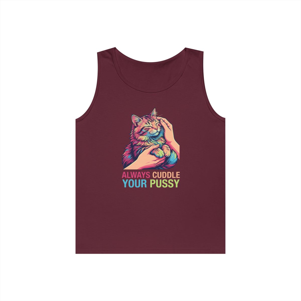Color: Maroon | Always Cuddle Your Pussy Tank Top