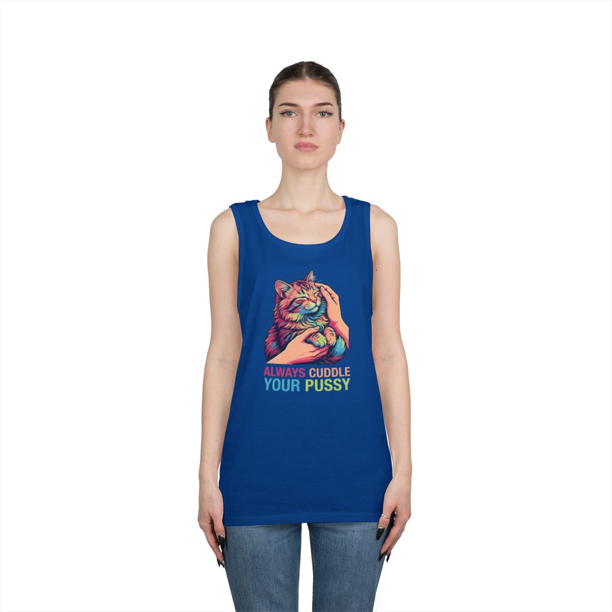 Color: Royal | Always Cuddle Your Pussy Tank Top