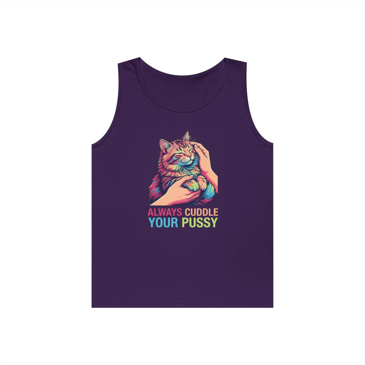 Color: Purple | Always Cuddle Your Pussy Tank Top
