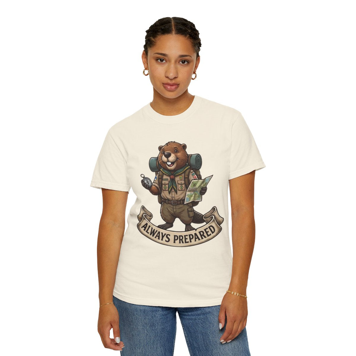 Color: Ivory | Always Prepared Unisex Garment-Dyed Tee