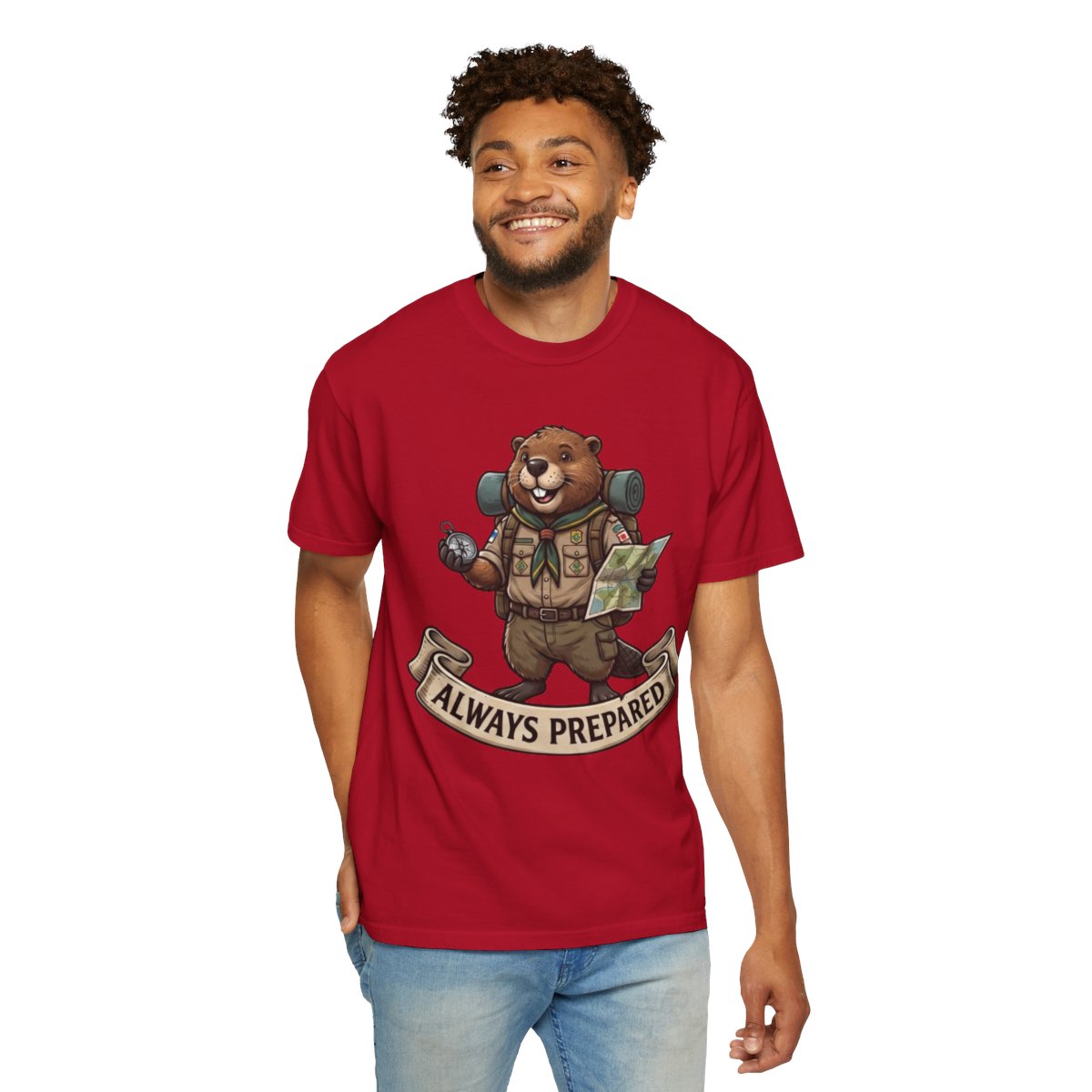 Color: Red | Always Prepared Unisex Garment-Dyed Tee