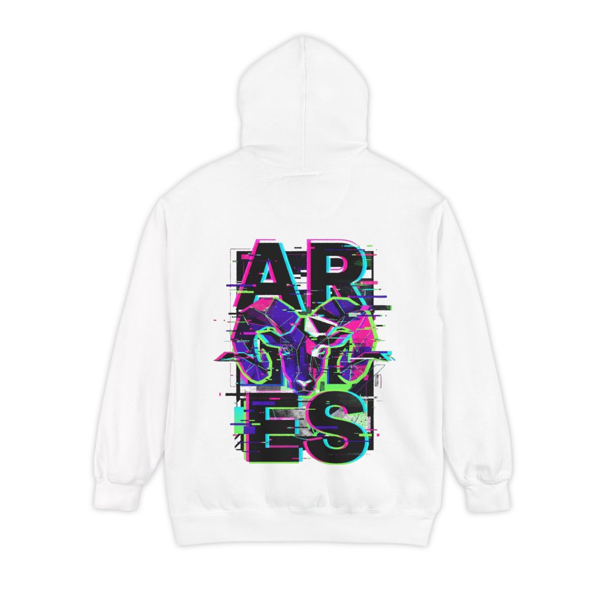 Color: White | Aries Garment-Dyed Hoodie