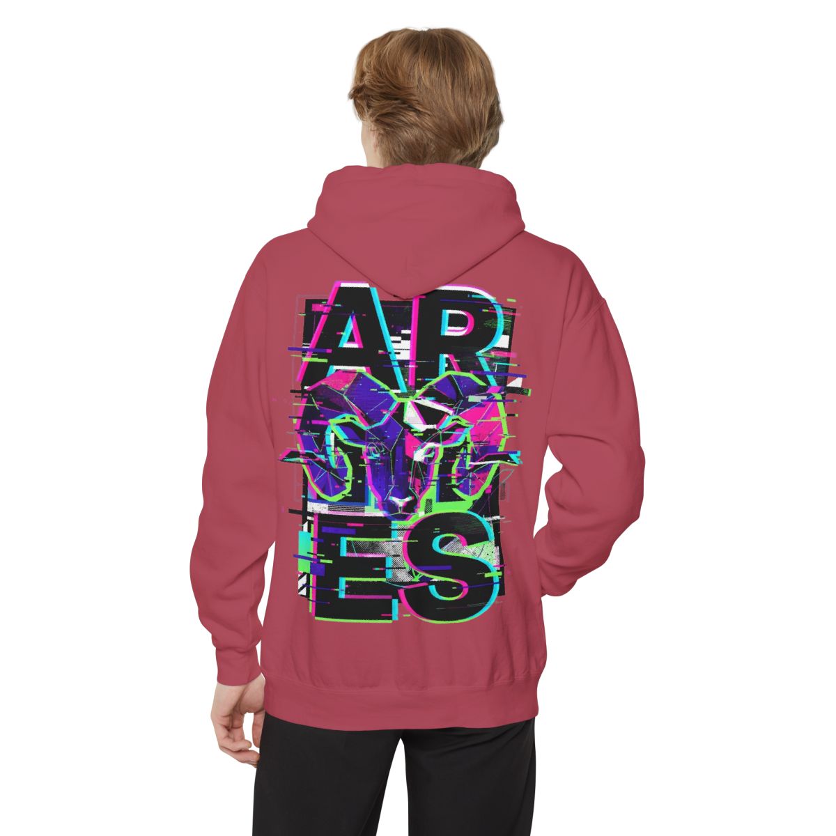 Color: Crimson | Aries Garment-Dyed Hoodie