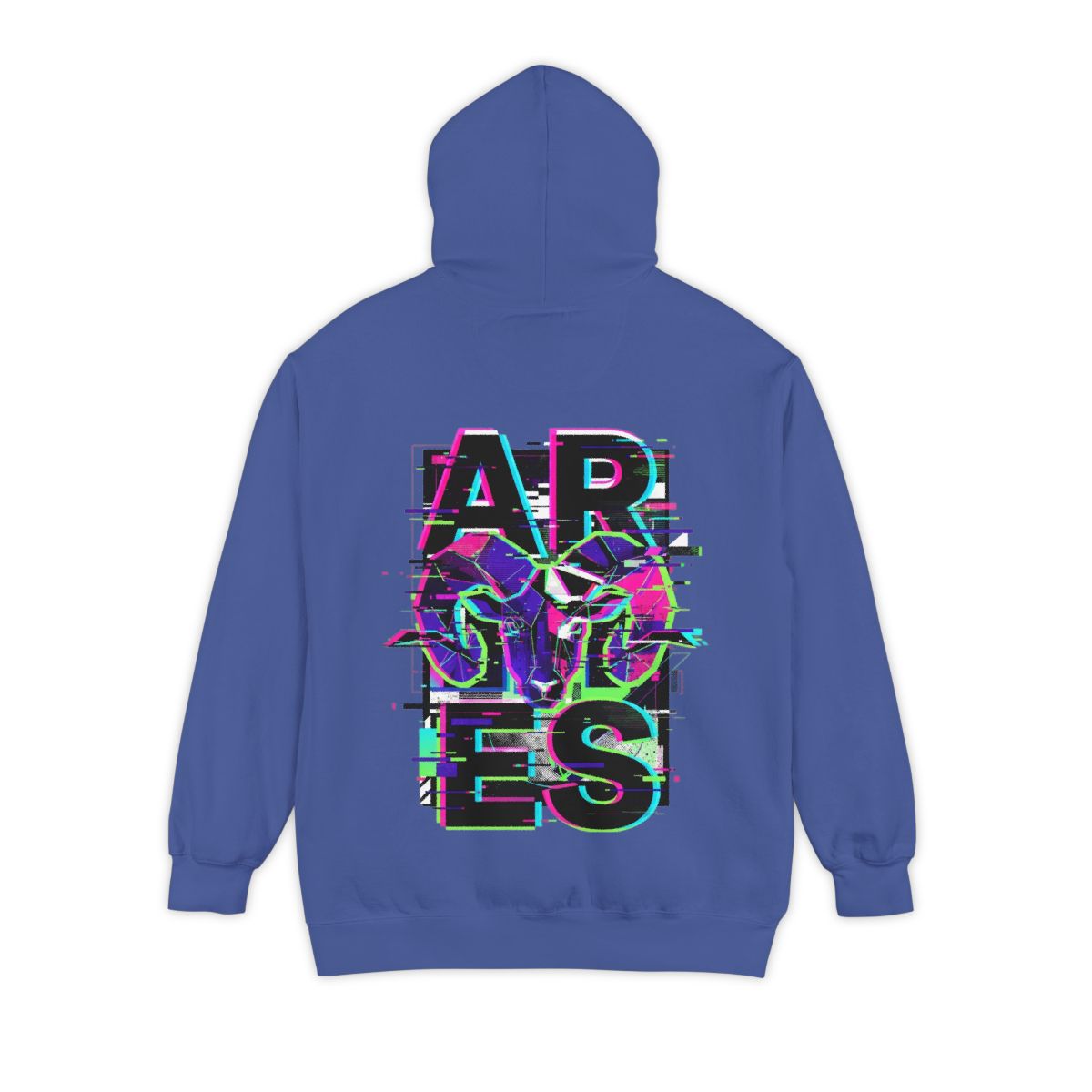 Color: Flo Blue | Aries Garment-Dyed Hoodie