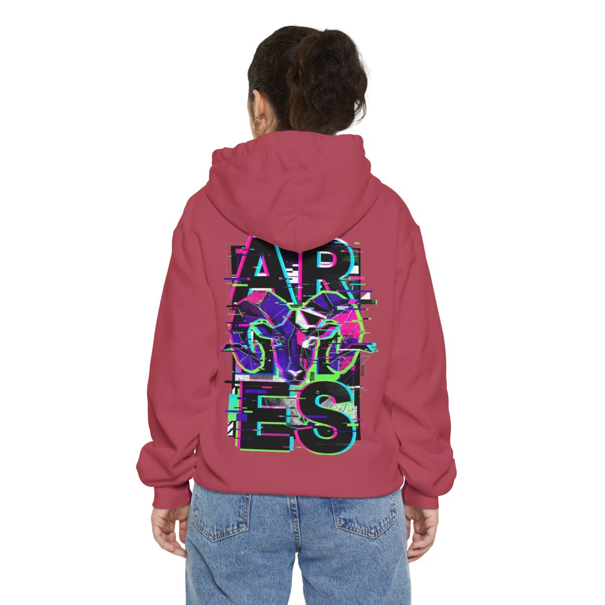 Color: Crimson | Aries Garment-Dyed Hoodie