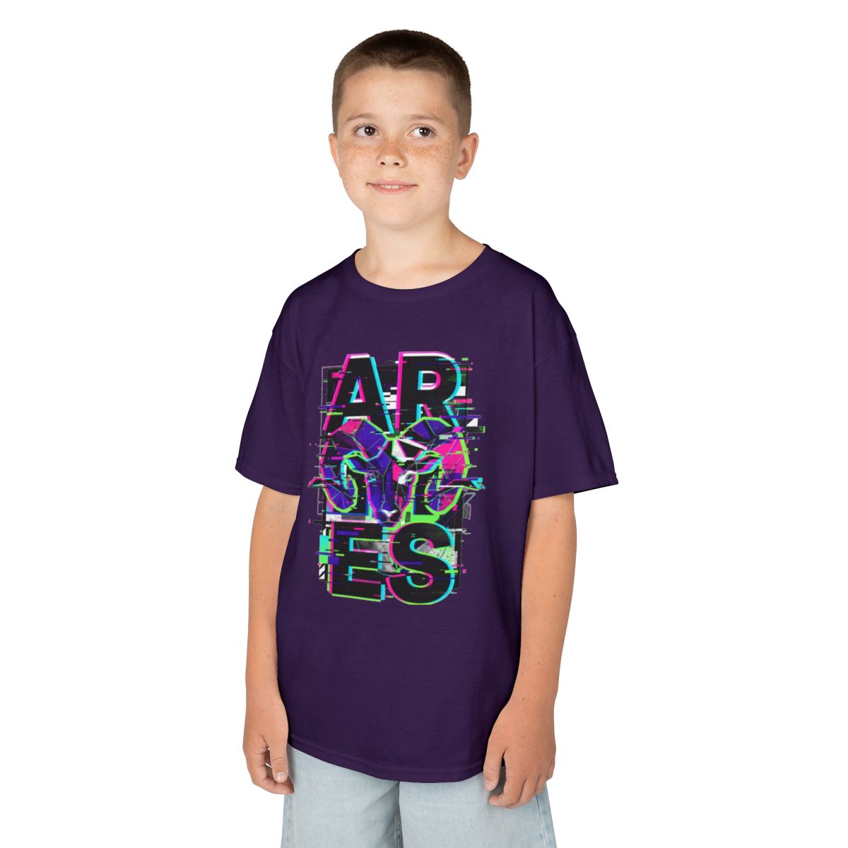 Color: Purple | Aries Kids Tee