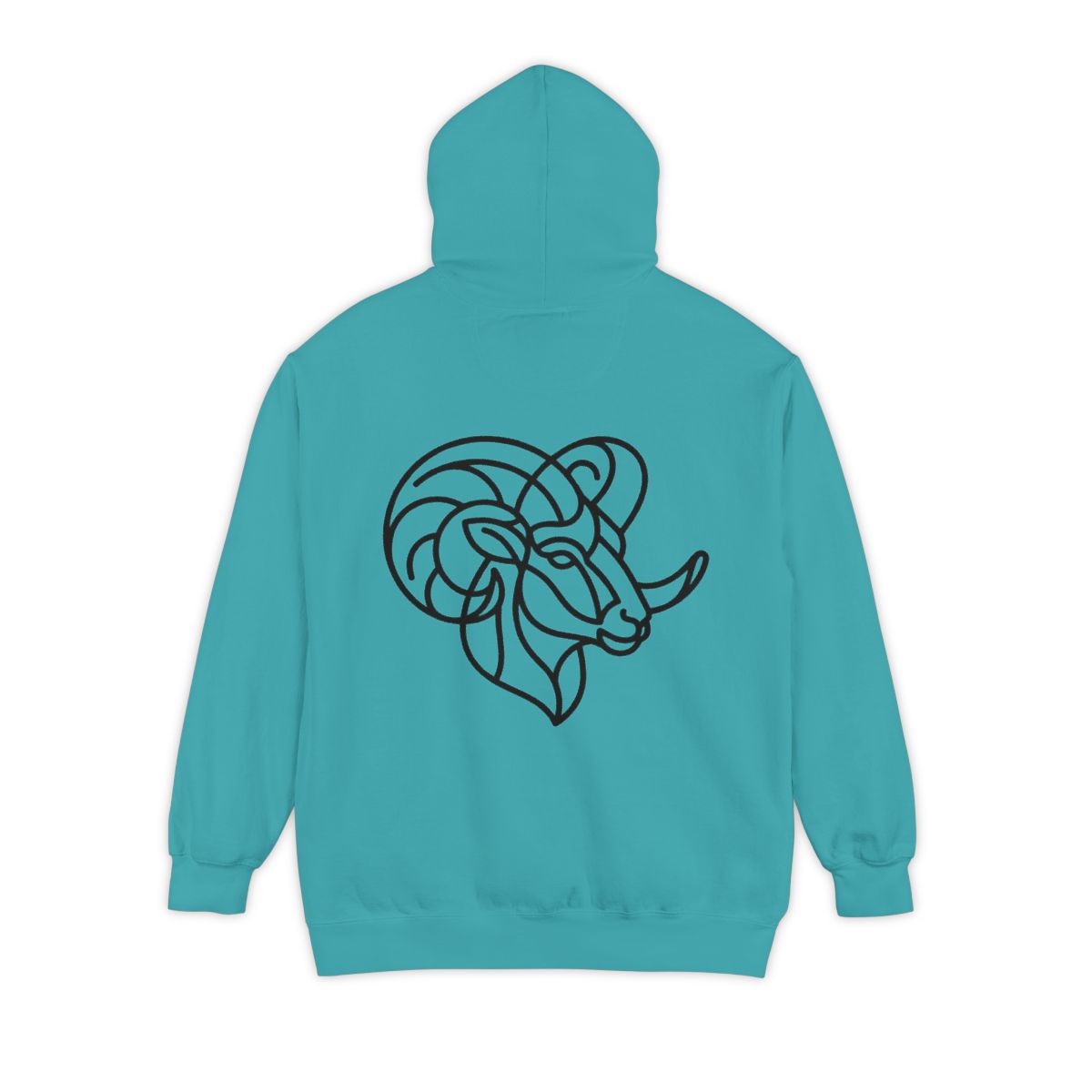 Color: Seafoam | Aries The Minimalist Ram Garment-Dyed Hoodie