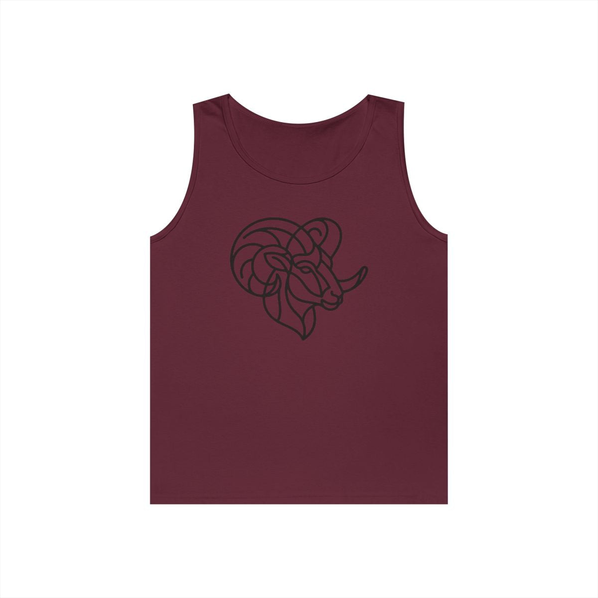 Color: Maroon | Aries The Minimalist Ram Tank Top