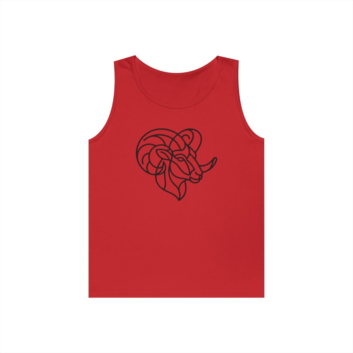 Color: Red | Aries The Minimalist Ram Tank Top