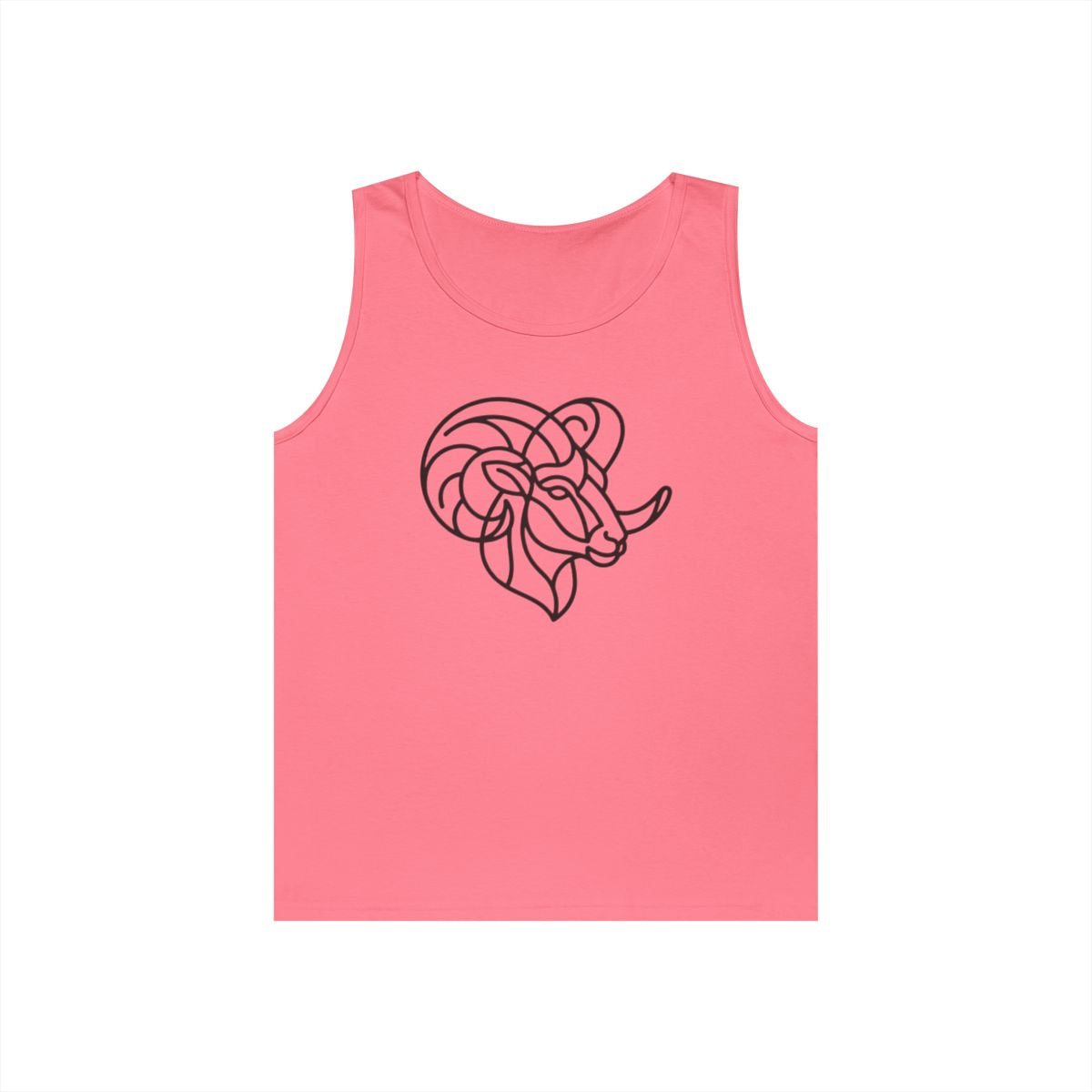 Color: Safety Pink | Aries The Minimalist Ram Tank Top