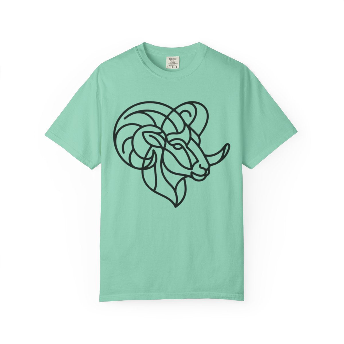 Color: Island Reef | Aries The Minimalist Ram Unisex Garment-Dyed Tee