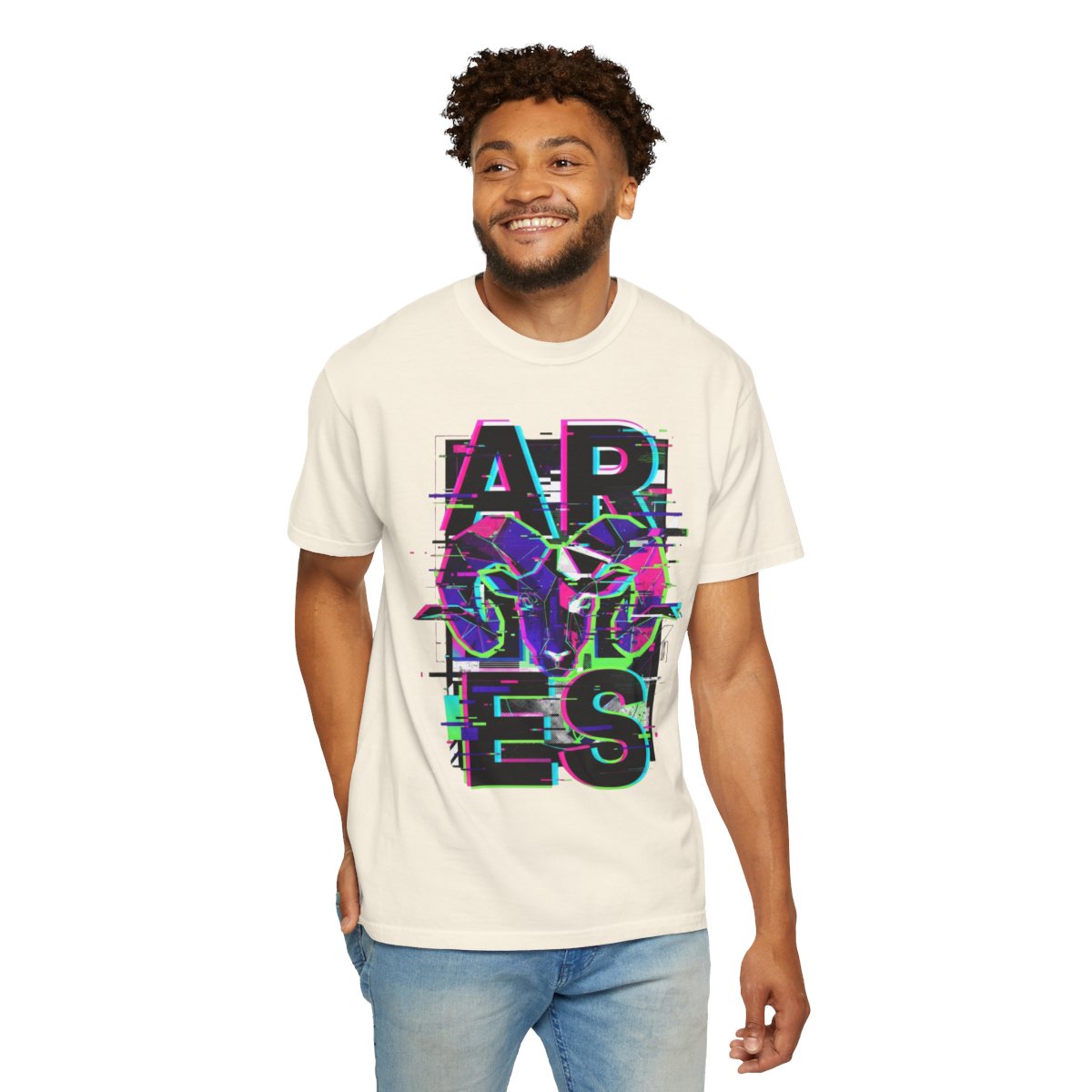 Color: Ivory | Aries Unisex Garment-Dyed Tee