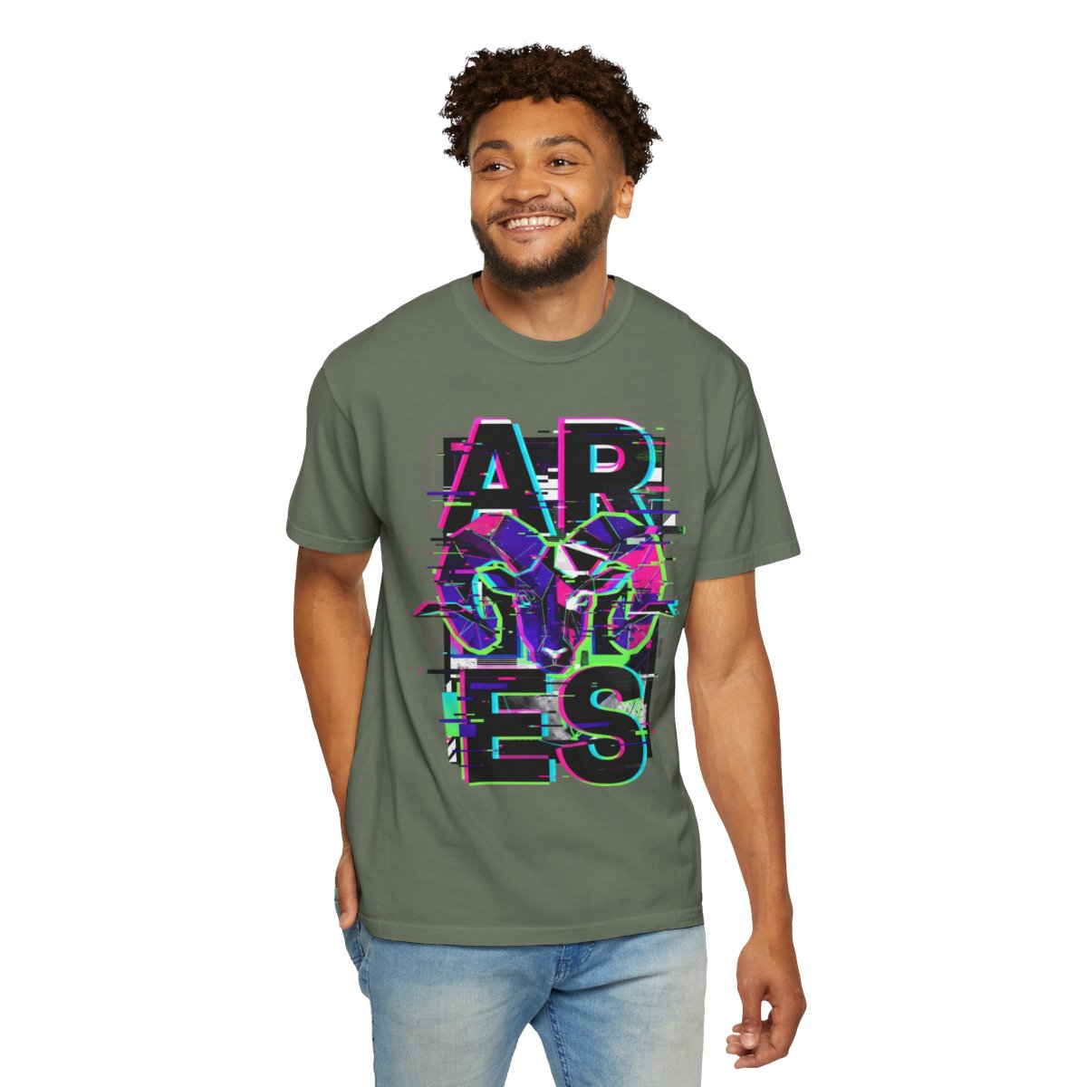 Color: Moss | Aries Unisex Garment-Dyed Tee