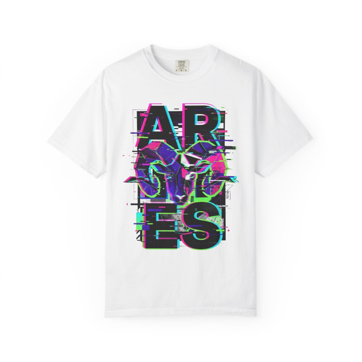 Color: White | Aries Unisex Garment-Dyed Tee