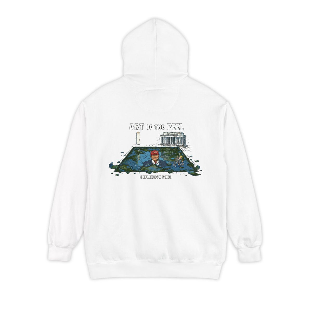 Color: White | Art of The Peel Garment-Dyed Hoodie