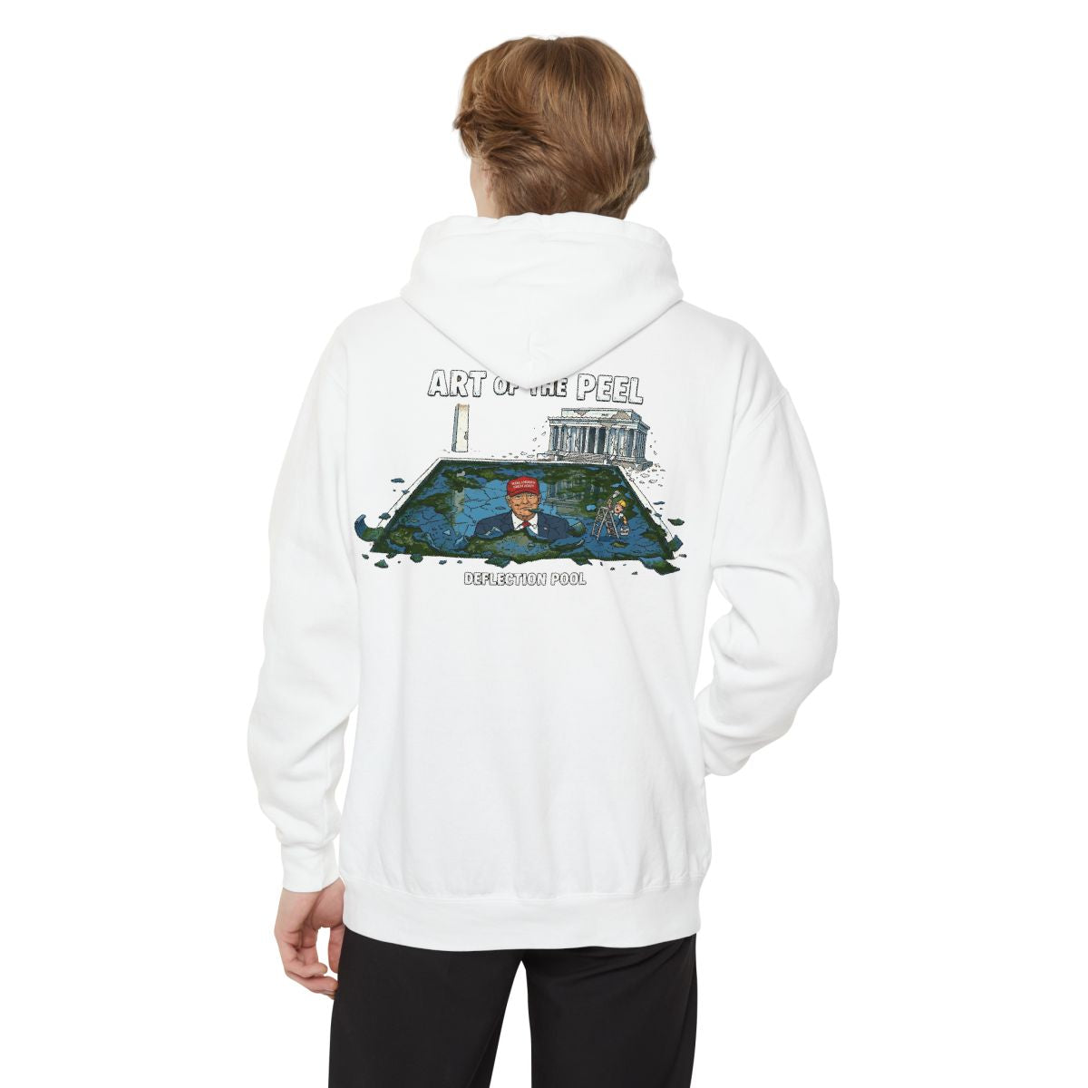 Color: White | Art of The Peel Garment-Dyed Hoodie