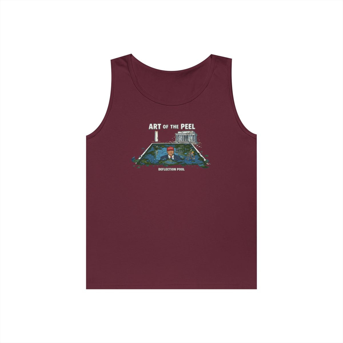 Color: Maroon | Art of The Peel Tank Top