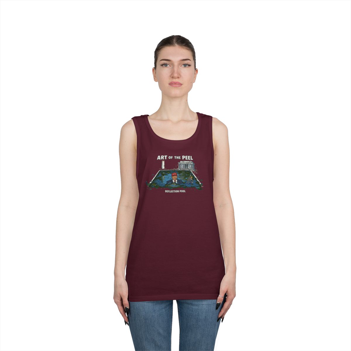 Color: Maroon | Art of The Peel Tank Top