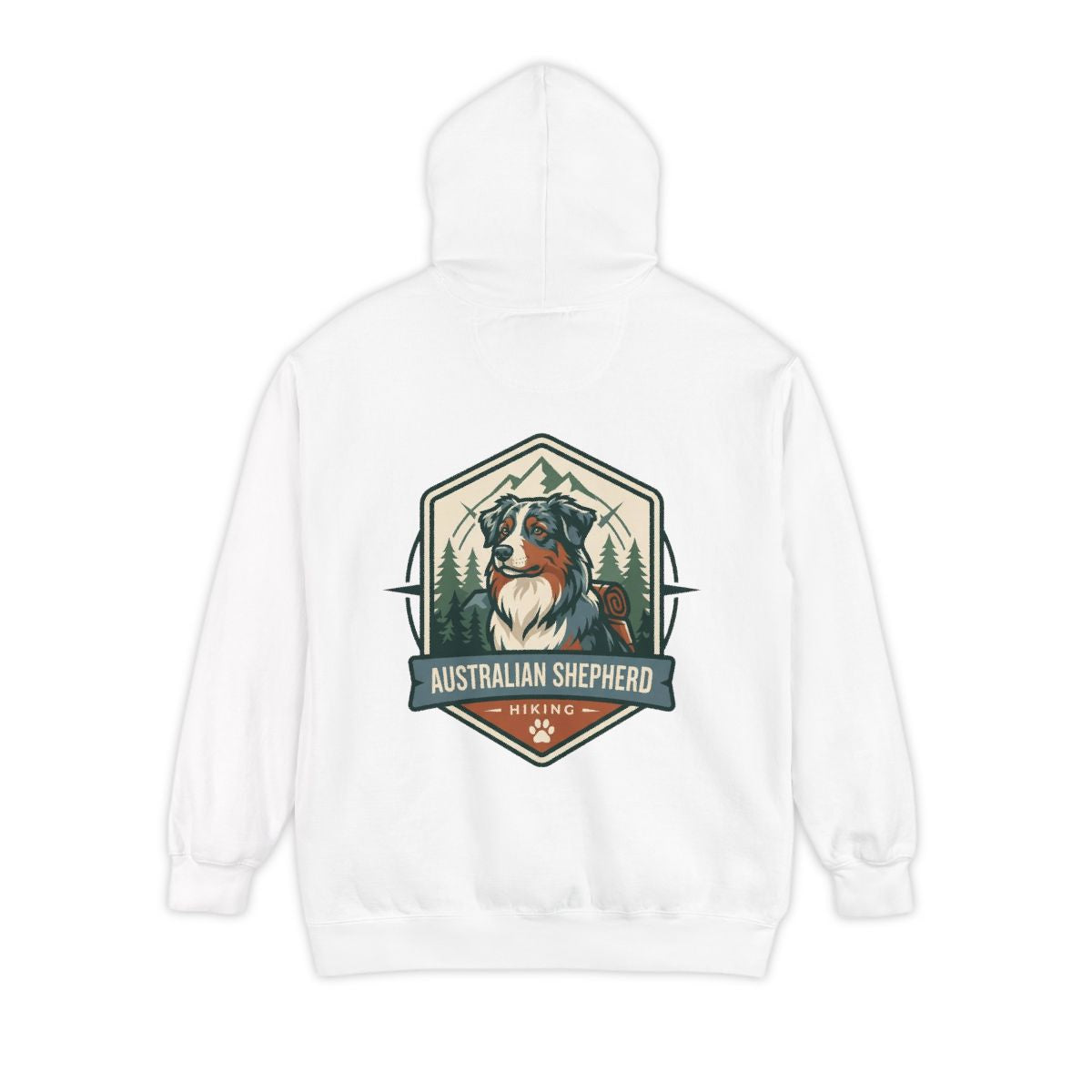 Color: White | Australian Sheperd Garment-Dyed Hoodie