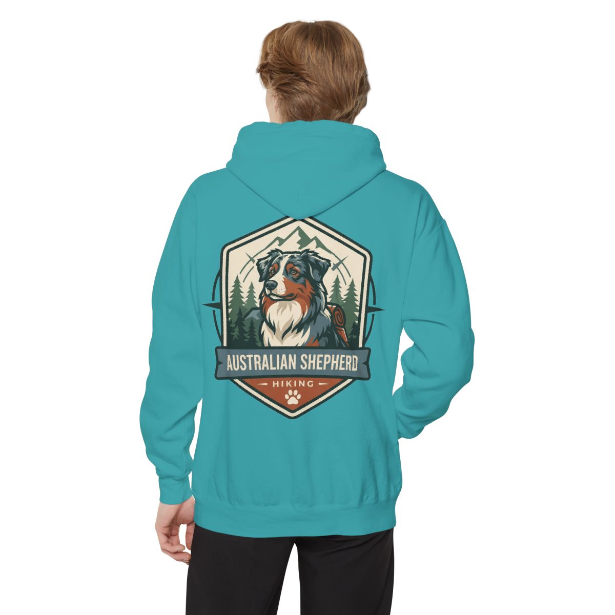 Color: Seafoam | Australian Sheperd Garment-Dyed Hoodie