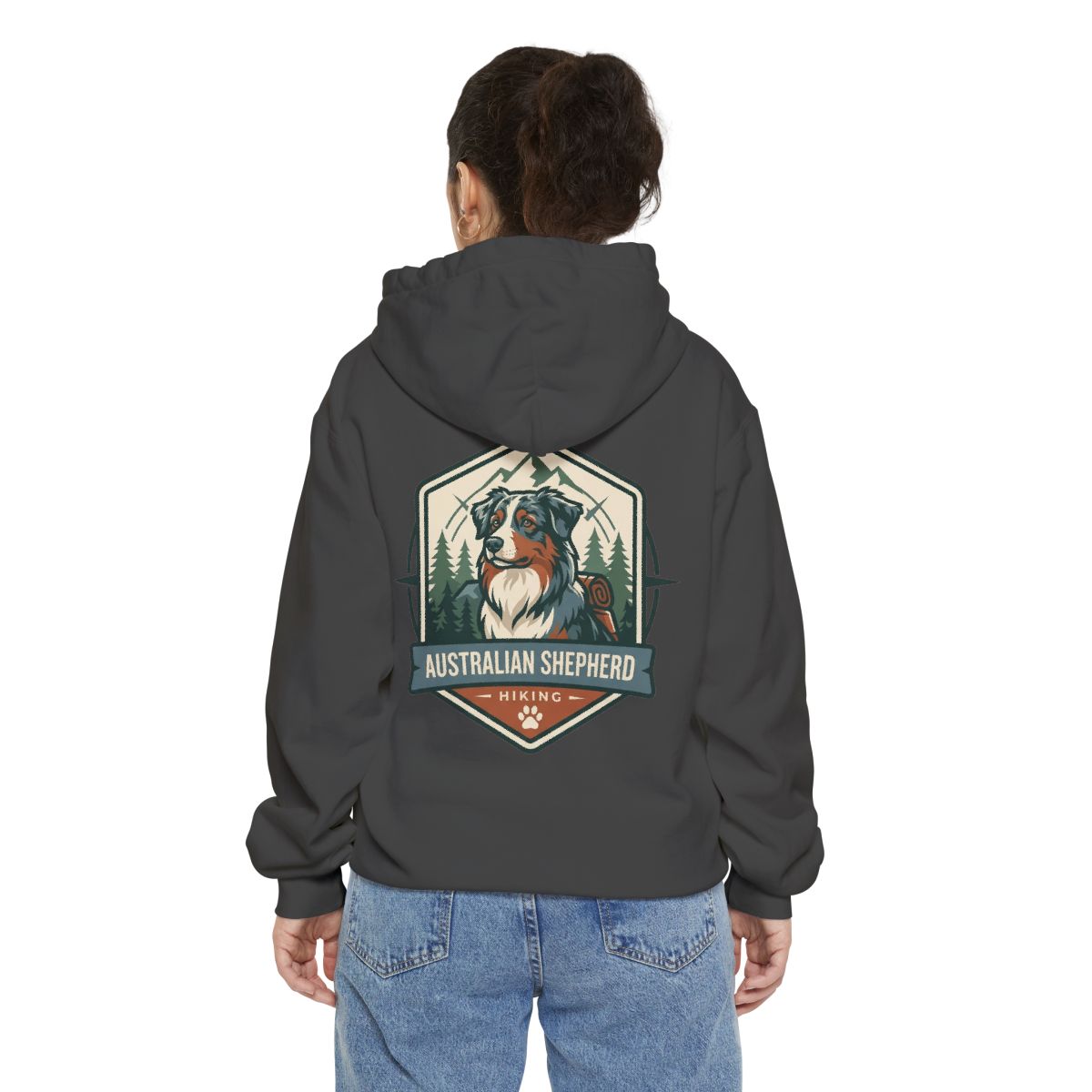 Color: Pepper | Australian Sheperd Garment-Dyed Hoodie