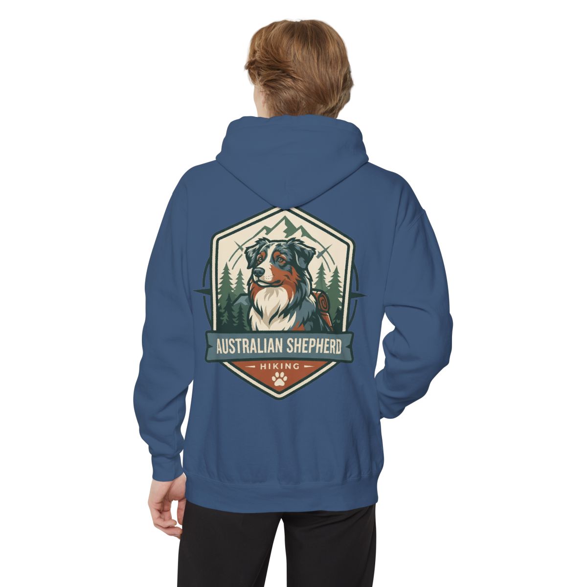 Color: True Navy | Australian Sheperd Garment-Dyed Hoodie