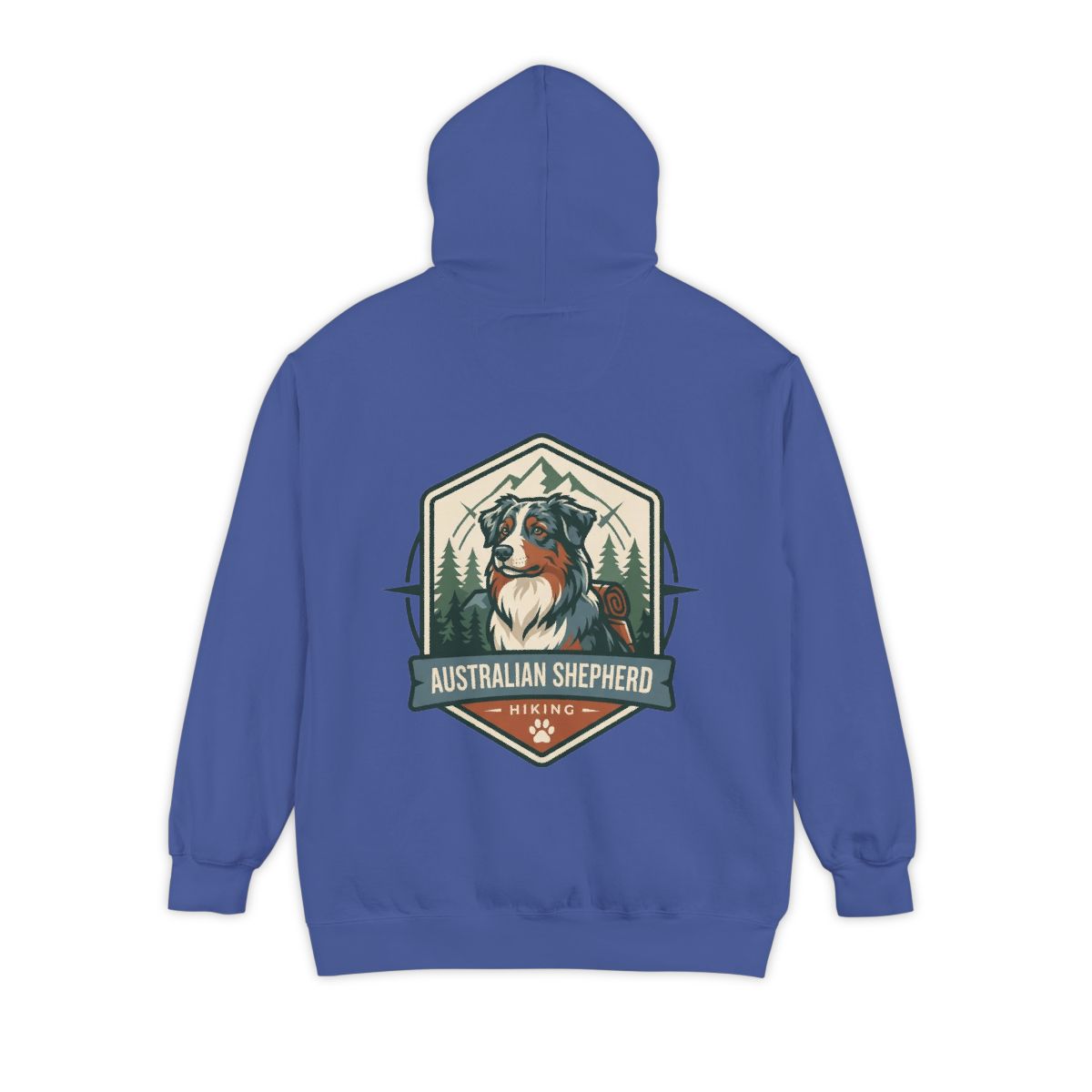 Color: Flo Blue | Australian Sheperd Garment-Dyed Hoodie