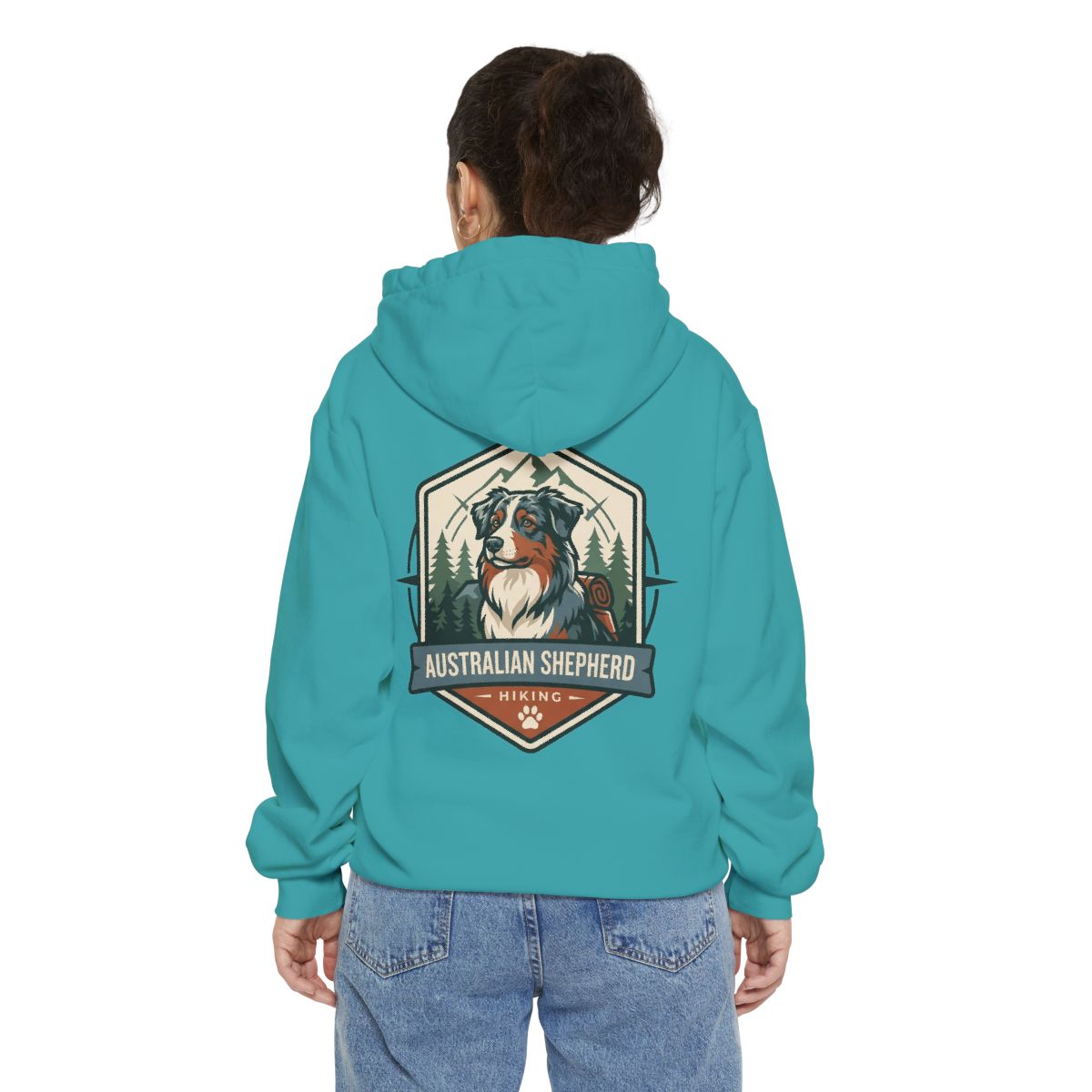 Color: Seafoam | Australian Sheperd Garment-Dyed Hoodie
