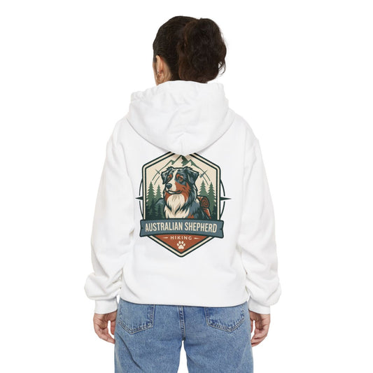 Color: White | Australian Sheperd Garment-Dyed Hoodie