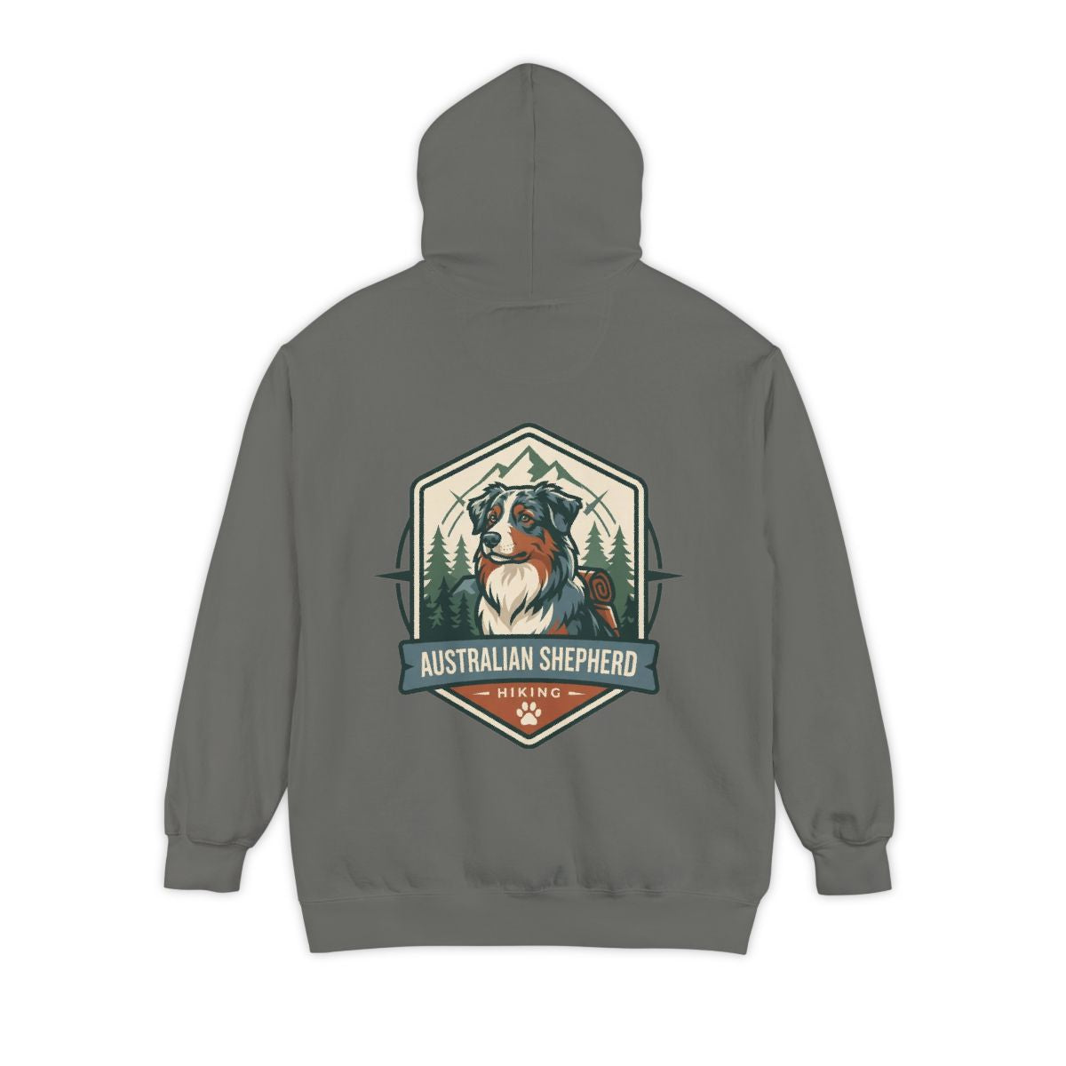 Color: Grey | Australian Sheperd Garment-Dyed Hoodie