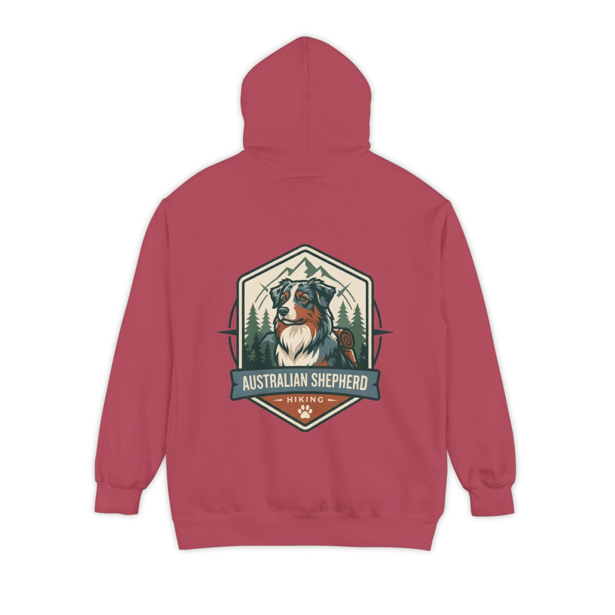 Color: Crimson | Australian Sheperd Garment-Dyed Hoodie