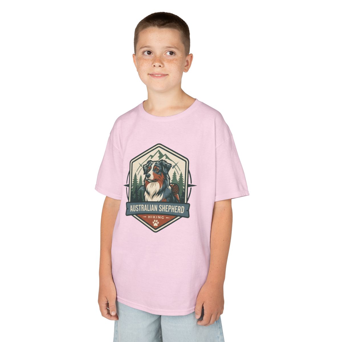 Color: Light Pink | Australian Sheperd Kids Tee