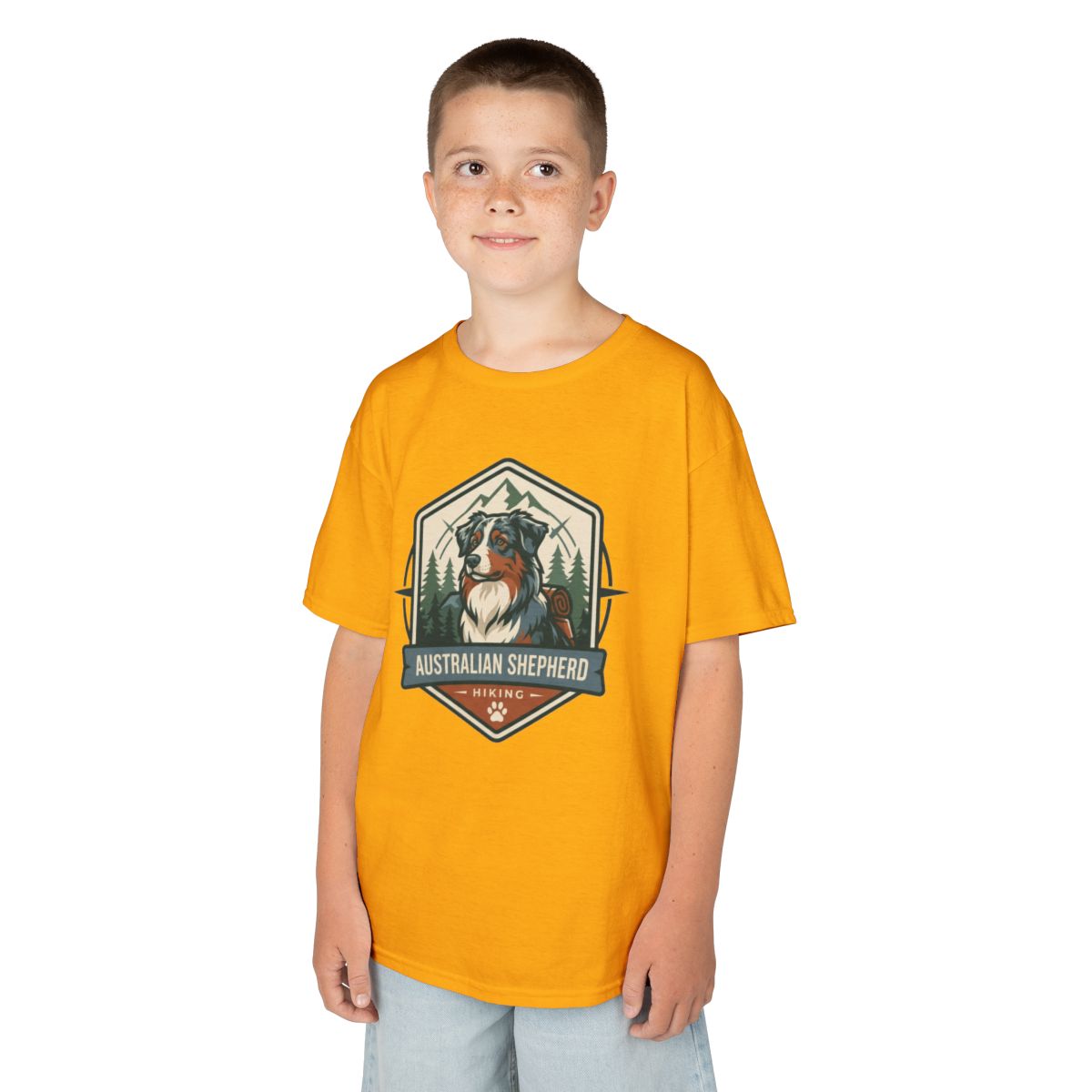 Color: Gold | Australian Sheperd Kids Tee