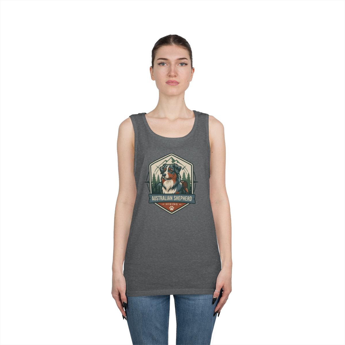 Color: Graphite Heather | Australian Sheperd Tank Top