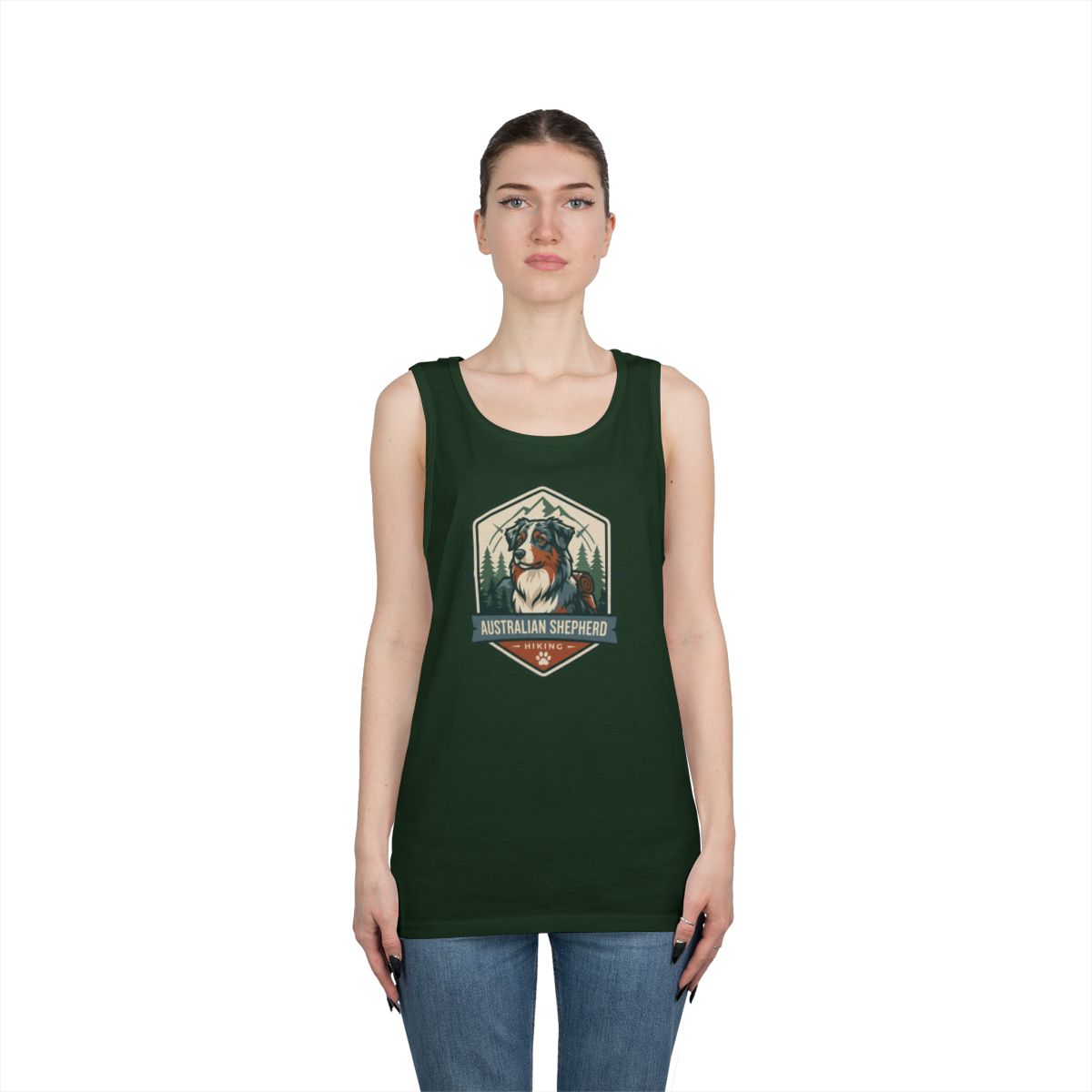 Color: Forest Green | Australian Sheperd Tank Top