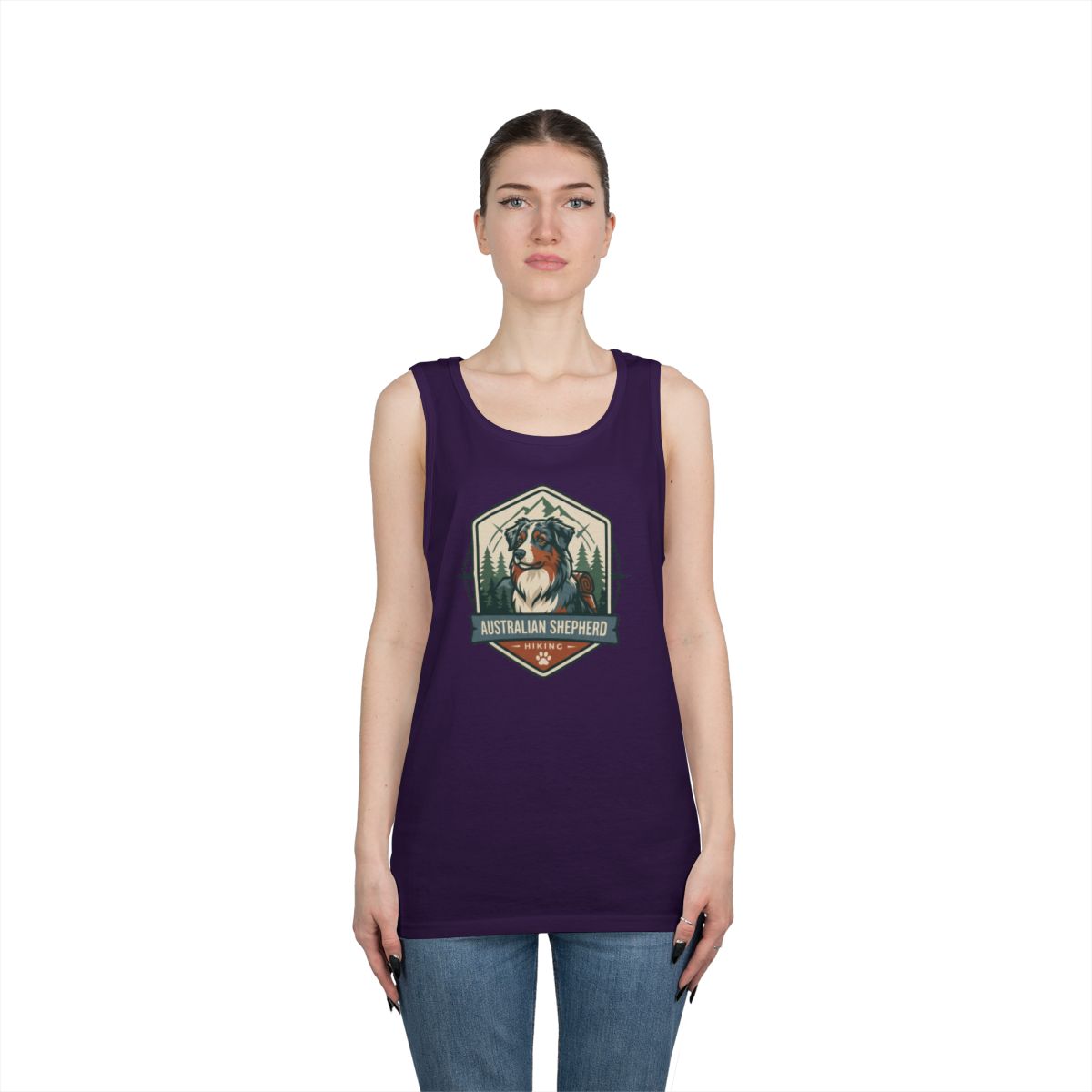 Color: Purple | Australian Sheperd Tank Top