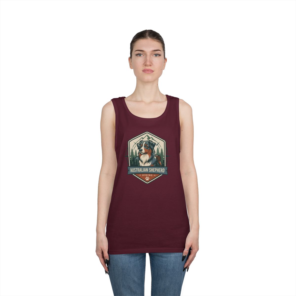 Color: Maroon | Australian Sheperd Tank Top