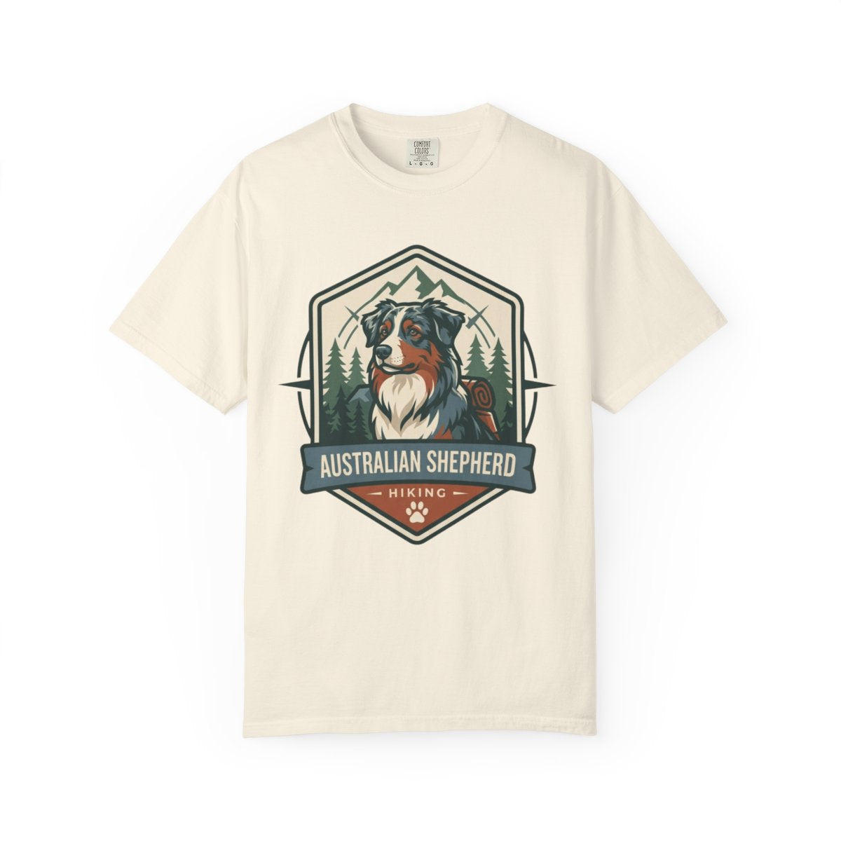 Color: Ivory | Australian Sheperd Unisex Garment-Dyed Tee