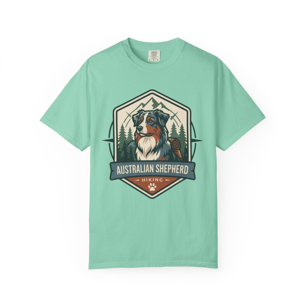 Color: Island Reef | Australian Sheperd Unisex Garment-Dyed Tee