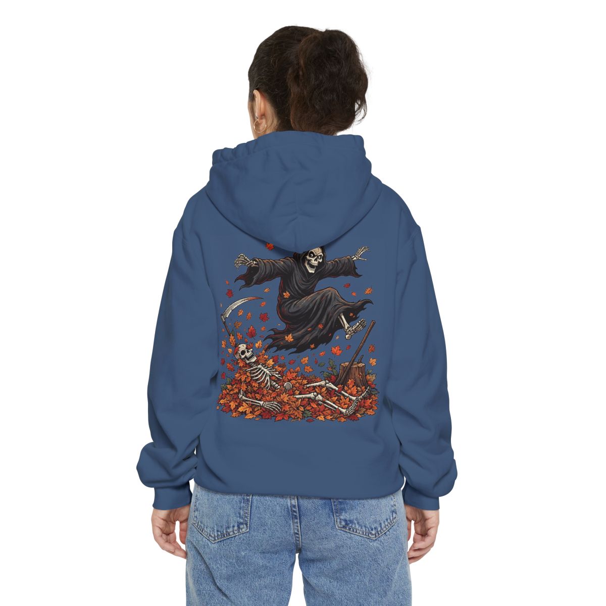 Color: True Navy | Autumn Death Garment-Dyed Hoodie