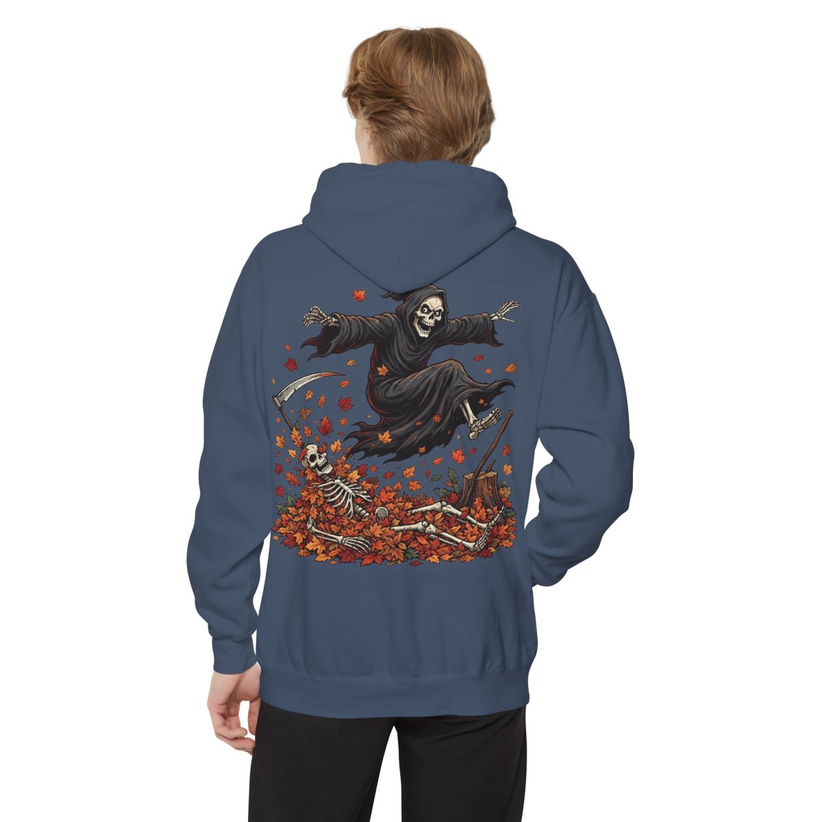 Color: Denim | Autumn Death Garment-Dyed Hoodie