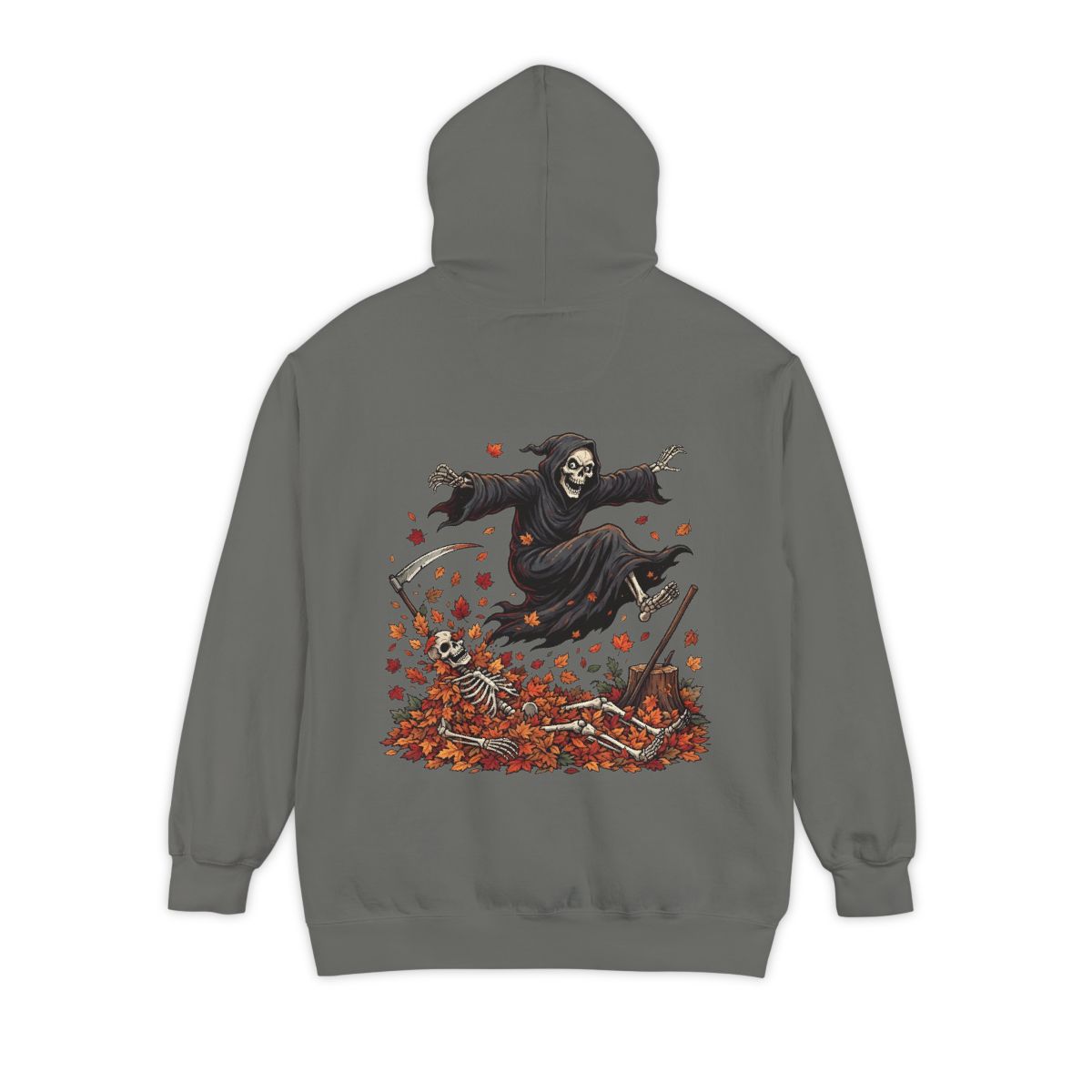 Color: Grey | Autumn Death Garment-Dyed Hoodie