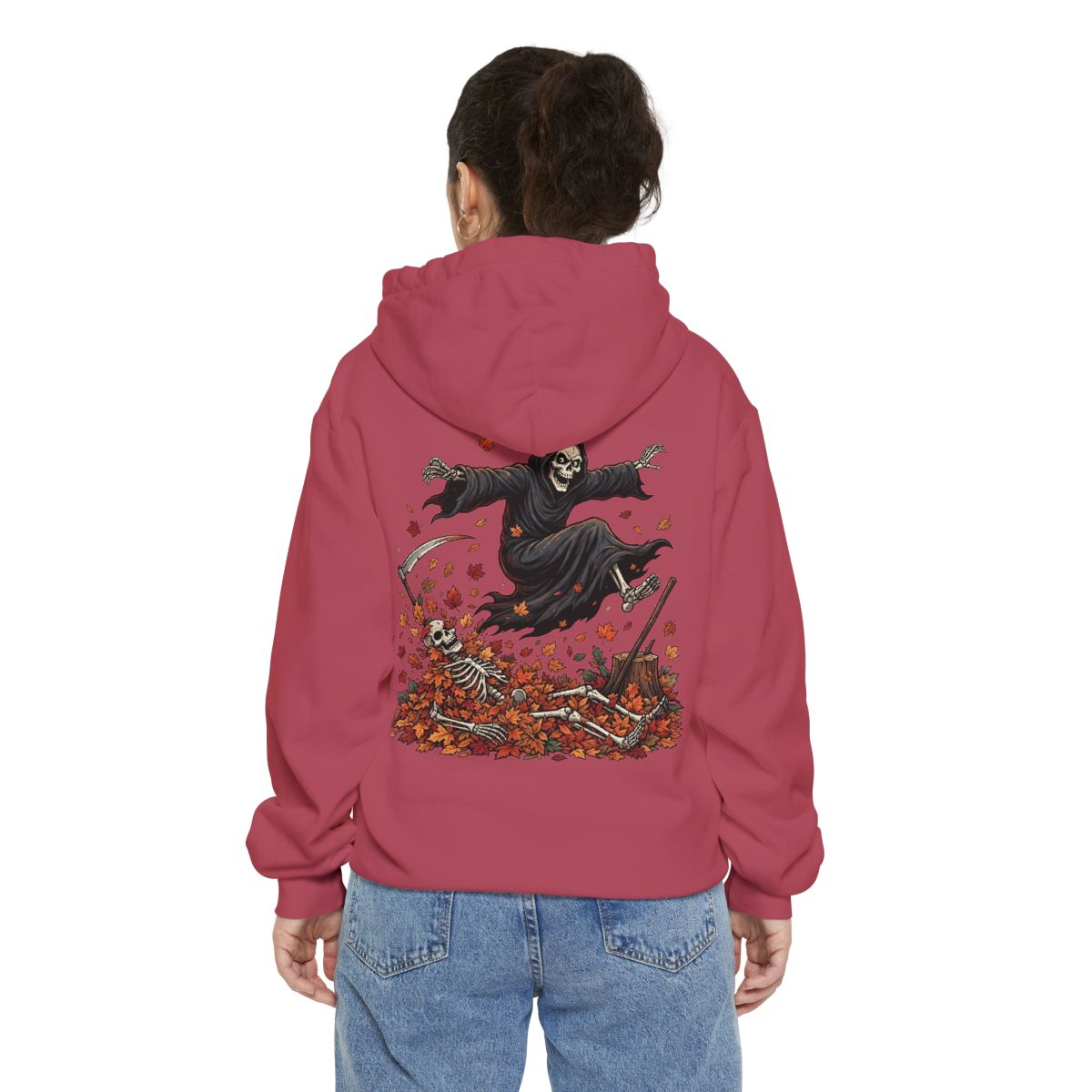 Color: Crimson | Autumn Death Garment-Dyed Hoodie