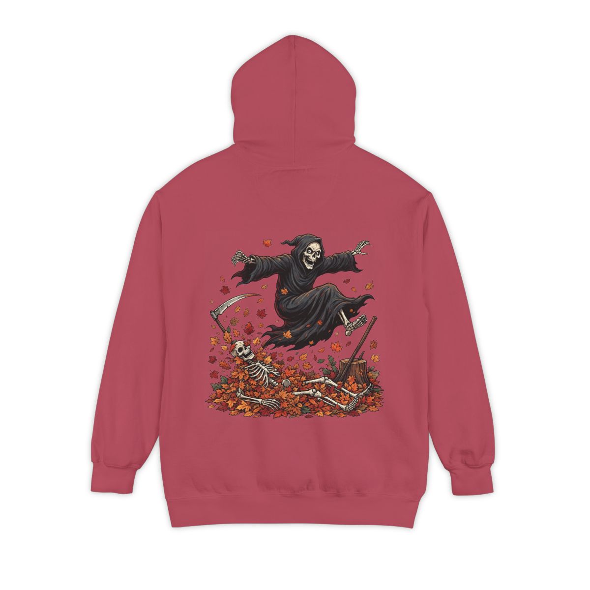 Color: Crimson | Autumn Death Garment-Dyed Hoodie