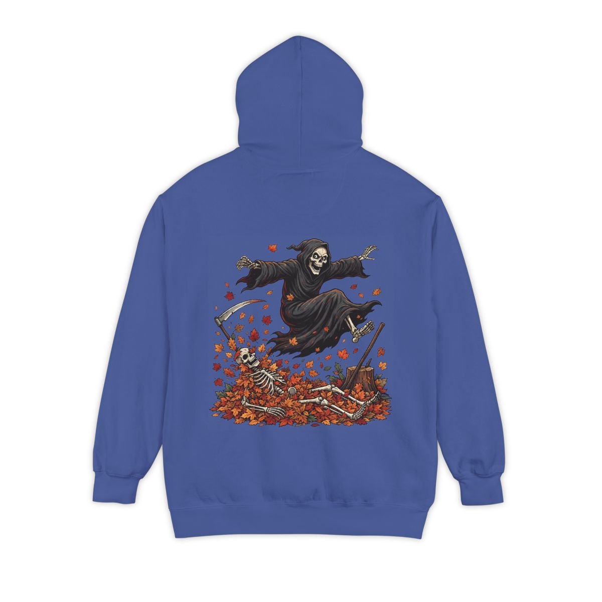 Color: Flo Blue | Autumn Death Garment-Dyed Hoodie
