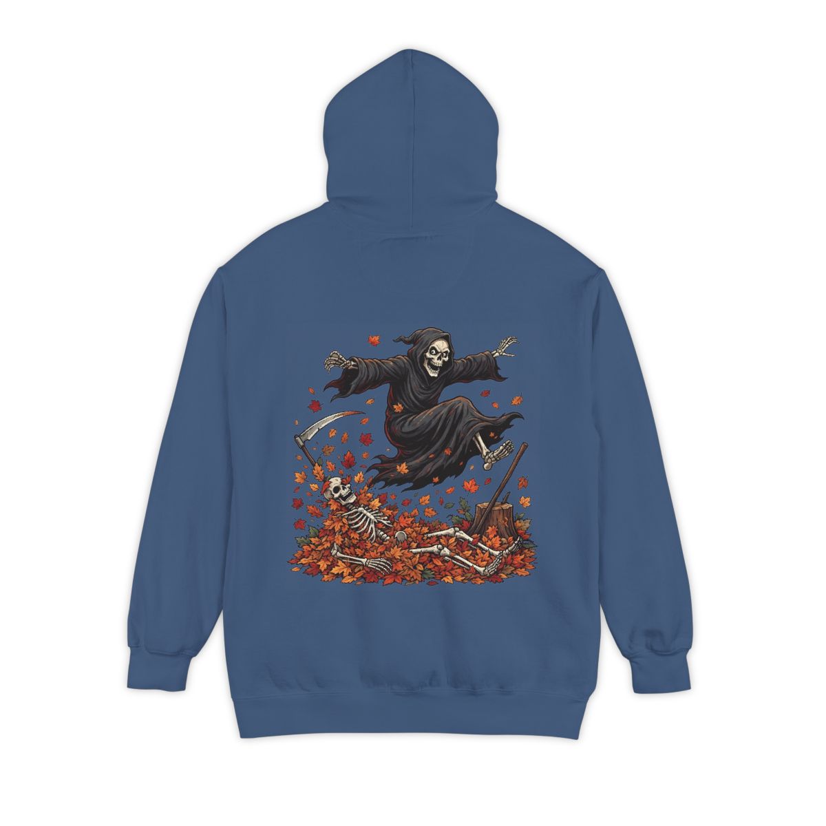 Color: True Navy | Autumn Death Garment-Dyed Hoodie