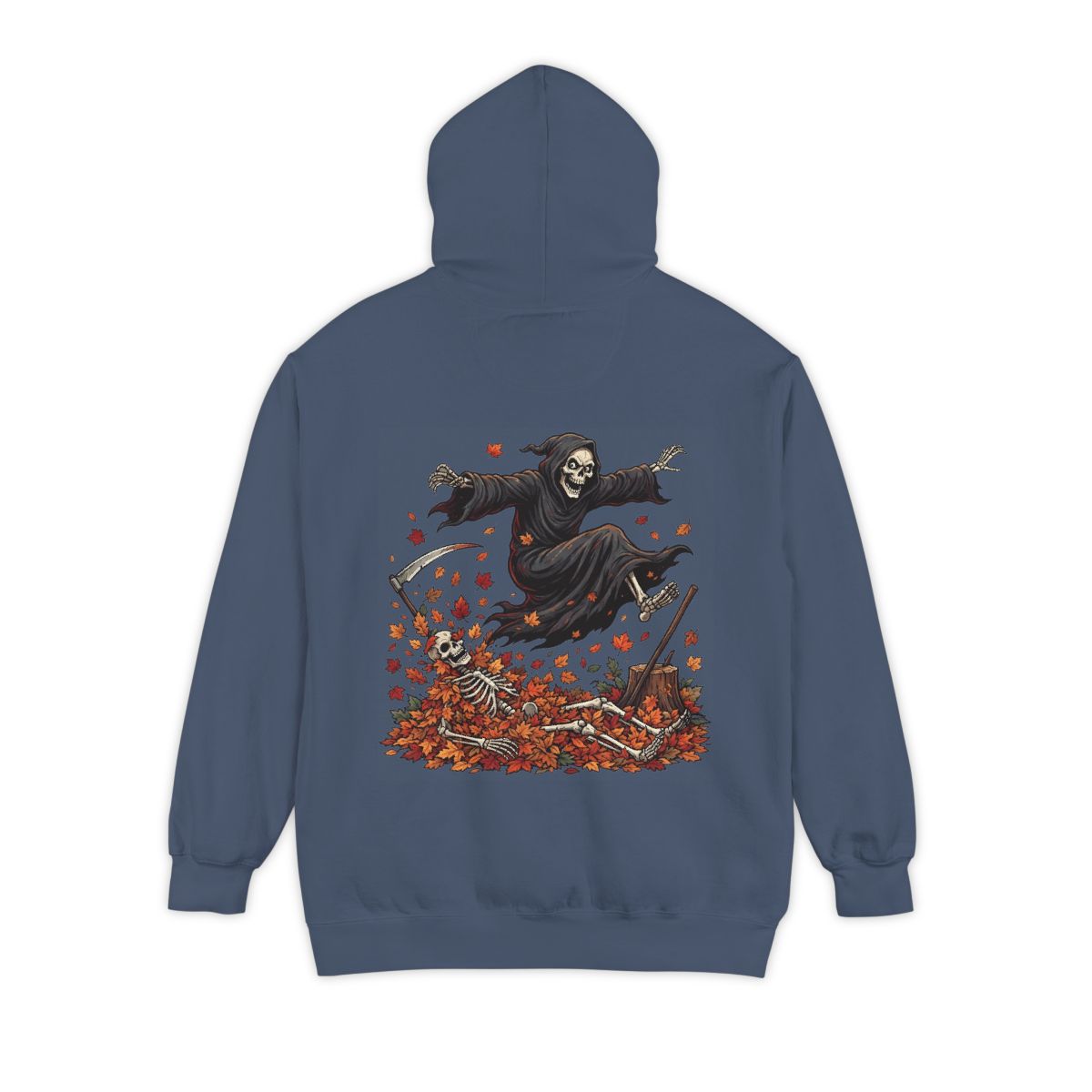 Color: Denim | Autumn Death Garment-Dyed Hoodie