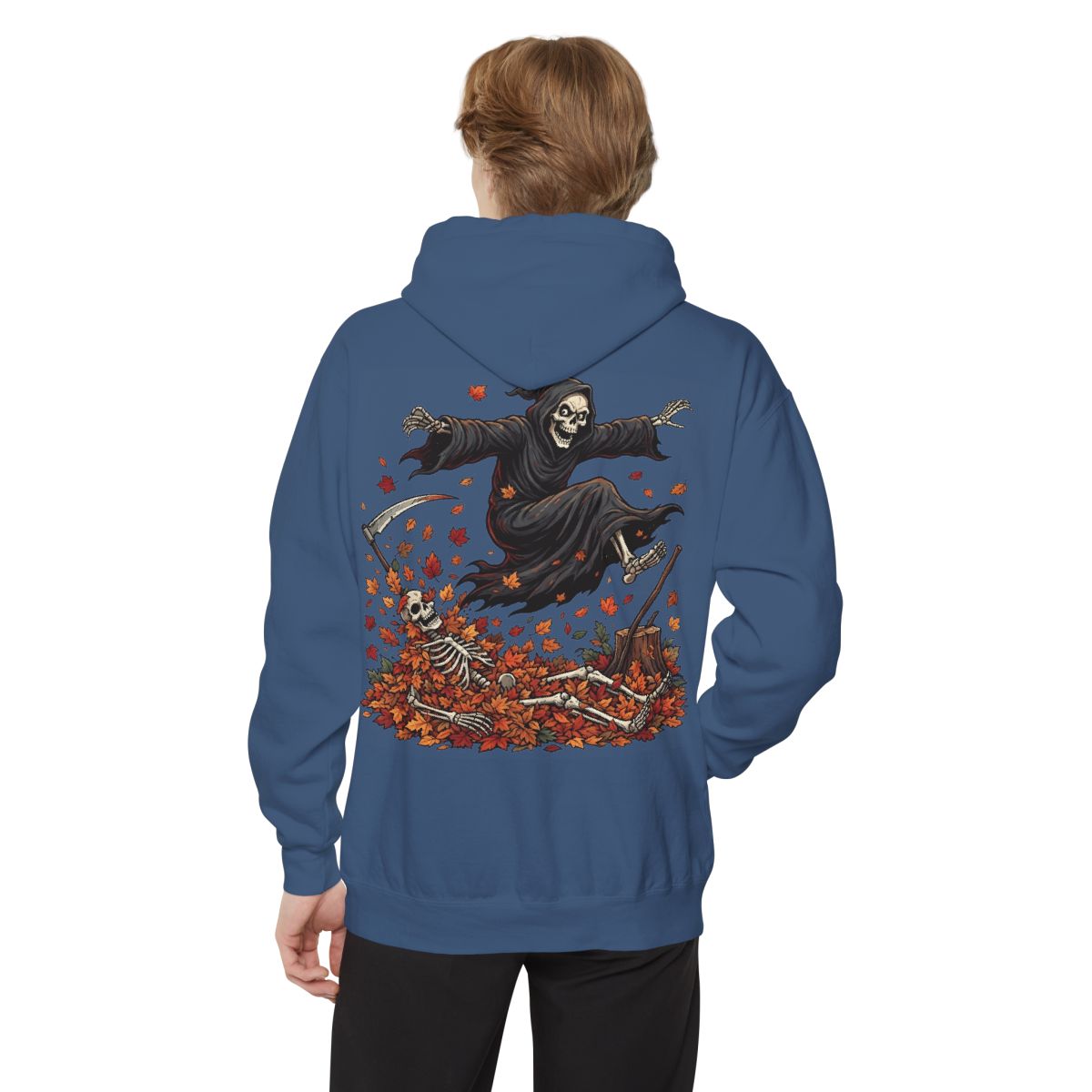 Color: True Navy | Autumn Death Garment-Dyed Hoodie