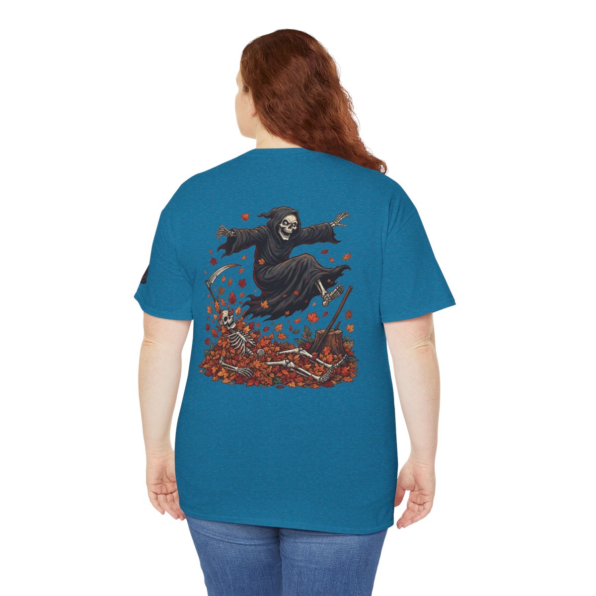 Color: Antique Sapphire | Autumn Death Premium Graphic Tee