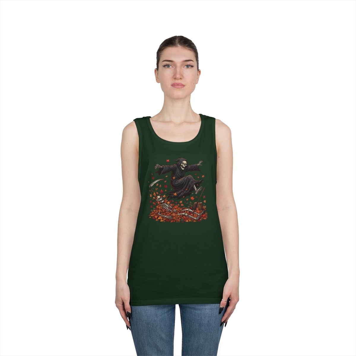 Color: Forest Green | Autumn Death Tank Top